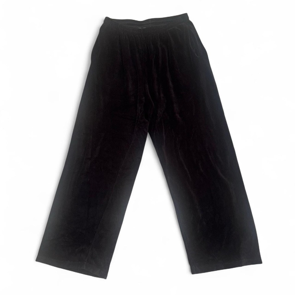 Los Angeles Apparel black Wide Leg Velvet Sweatpants – Exclusive Color